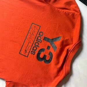 Y-3 ADIDAS YOHJI YAMAMOTO orange logo graphic short sleeve T-shirt